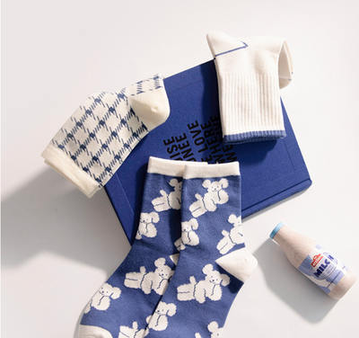 Calcetines Cortos para Niñas Diseño Perrito Azul - Image 5