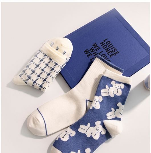 Calcetines Cortos para Niñas Diseño Perrito Azul - Image 6