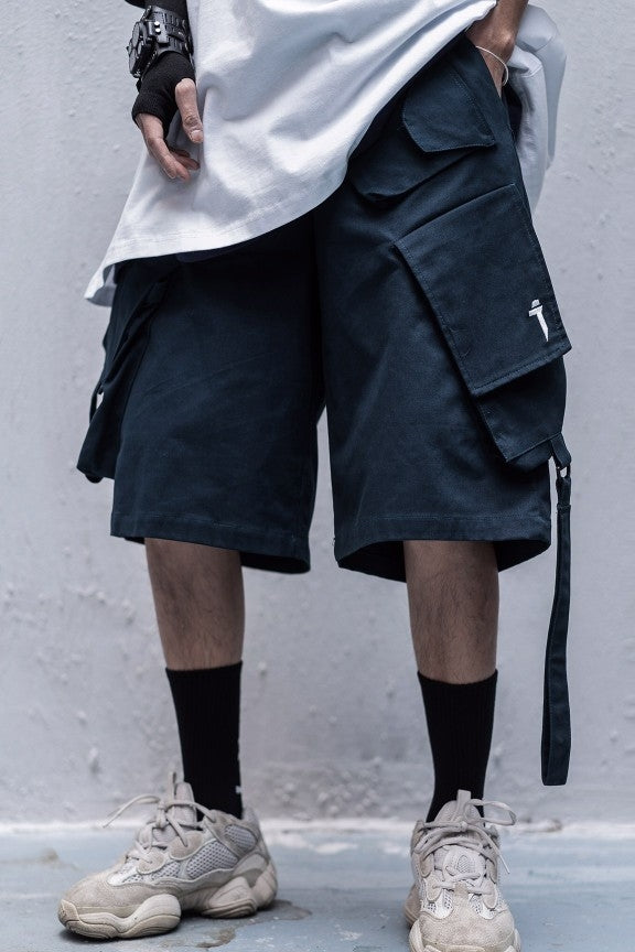 Shorts Cargo Overol Diagonal Hombre Verano Tide Trend