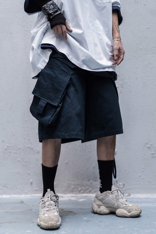 Shorts Cargo Overol Diagonal Hombre Verano Tide Trend - Image 5
