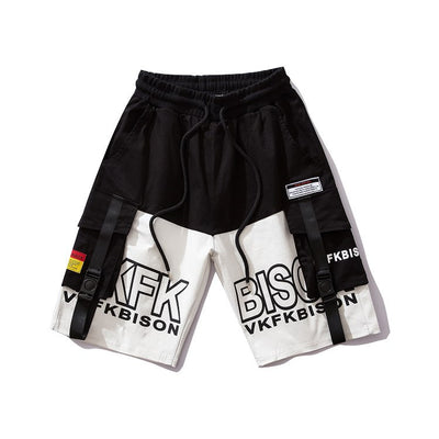 Pantalones Cortos Hip Hop Overoles Deportivos Trendy de Cinco Puntos para Hombre - Image 3