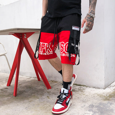 Pantalones Cortos Hip Hop Overoles Deportivos Trendy de Cinco Puntos para Hombre - Image 5