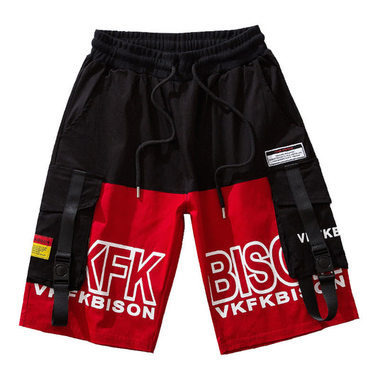 Pantalones Cortos Hip Hop Overoles Deportivos Trendy de Cinco Puntos para Hombre