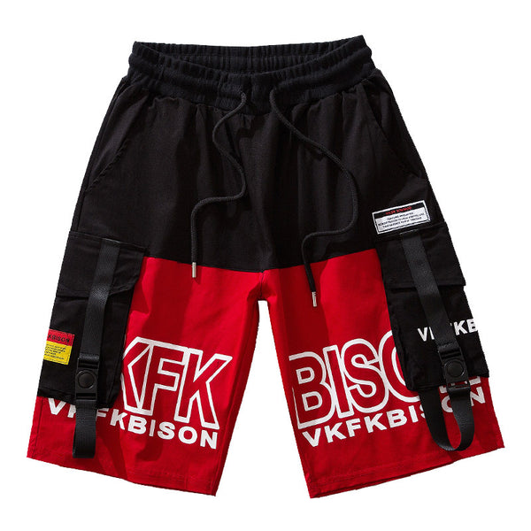 Pantalones Cortos Hip Hop Overoles Deportivos Trendy de Cinco Puntos para Hombre