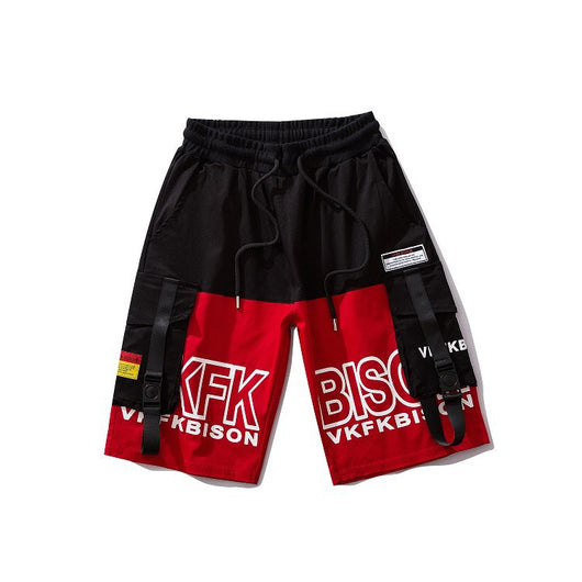 Pantalones Cortos Hip Hop Overoles Deportivos Trendy de Cinco Puntos para Hombre - Image 2