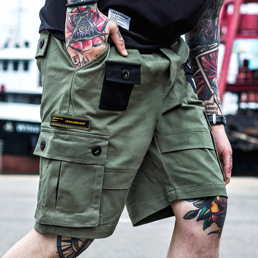 Pantalones Cargo Holgados Estilo Hong Kong Retro Multibolsillos para Hombre - Image 7