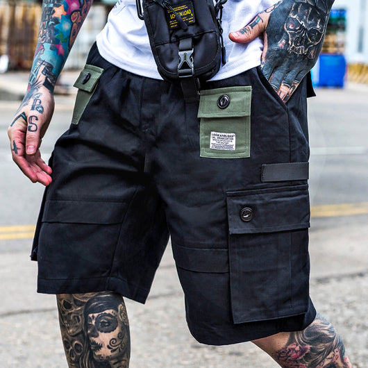 Pantalones Cargo Holgados Estilo Hong Kong Retro Multibolsillos para Hombre - Image 9