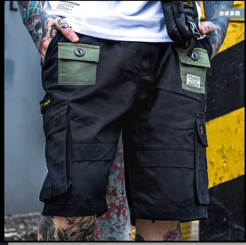 Pantalones Cargo Holgados Estilo Hong Kong Retro Multibolsillos para Hombre - Image 2