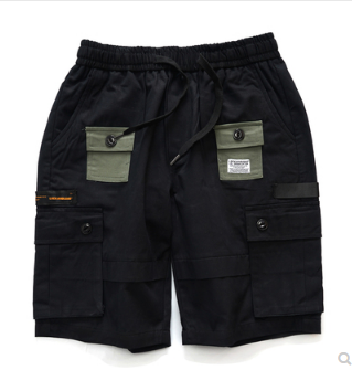 Pantalones Cargo Holgados Estilo Hong Kong Retro Multibolsillos para Hombre