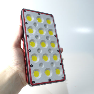 Linterna LED Recargable USB con Luz de Advertencia Roja y Azul para Camping - Image 8