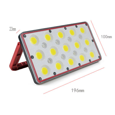 Linterna LED Recargable USB con Luz de Advertencia Roja y Azul para Camping - Image 6