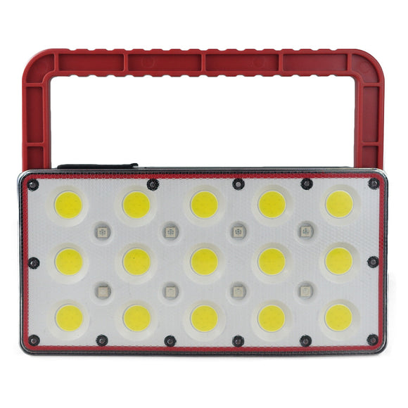 Linterna LED Recargable USB con Luz de Advertencia Roja y Azul para Camping