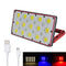 Linterna LED Recargable USB con Luz de Advertencia Roja y Azul para Camping