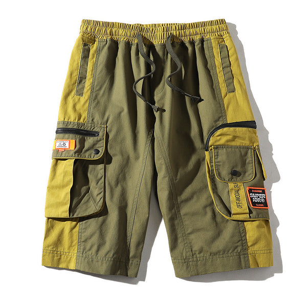 Shorts Overol Holgado Tide Brand Talla Grande - Estilo Casual 7/8