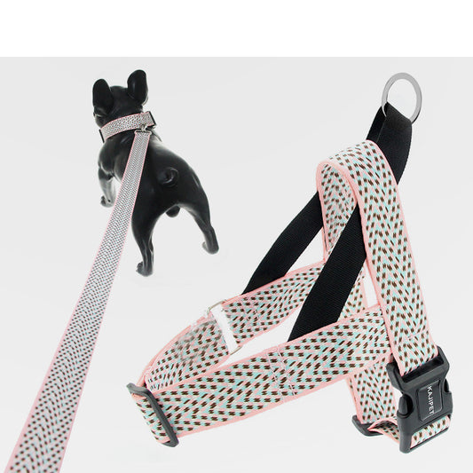 Arnés Teddy Acolchonado con Correa Pectoral para Perros Pequeños y Medianos