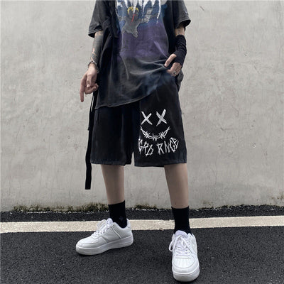 Pantalones Cortos Deportivos Grimace para Hombre - Estilo Urbano Verano - Image 4