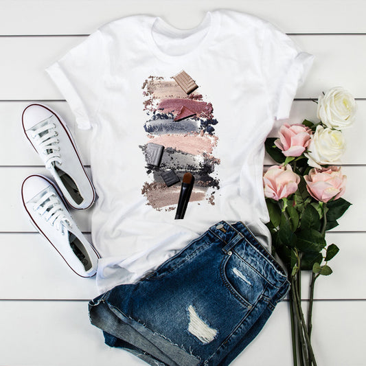 Playera Estampada Corta para Mujer con Diseño Nail Art - Image 2