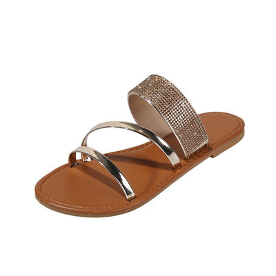 Sandalias Planas de Verano con Strass Romanas - Tallas Grandes - Image 5