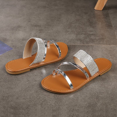 Sandalias Planas de Verano con Strass Romanas - Tallas Grandes - Image 4