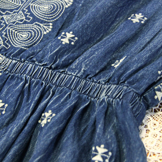 Falda Denim Amplia Retro Primavera Talla Grande - Image 5