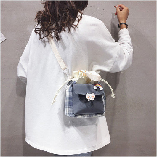 Bolsa Mensajera Canvas Harajuku Pequeña para Mujer - Diseño Artístico - Image 3