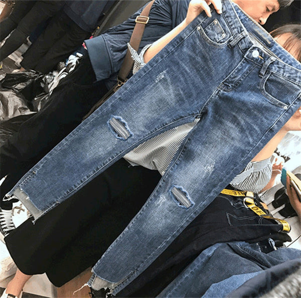 Pantalones Vaqueros Talla Grande Cintura Alta Efecto Reductor Pierna Recta