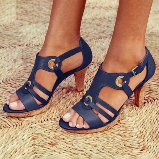 Sandalias de Tacón Alto con Punta Redonda para Mujer - Image 7