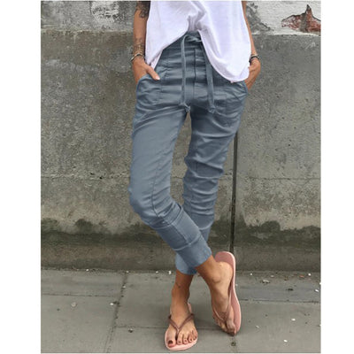 Pantalones Casuales de Cintura Elástica con Micro Stretch - Image 5