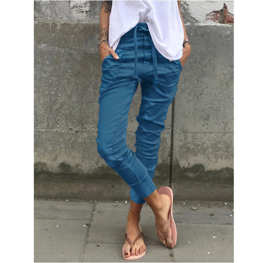 Pantalones Casuales de Cintura Elástica con Micro Stretch - Image 4