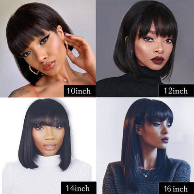 Pelucas de Cabello Humano 100% Máquina Completa para Mujeres Negras - Image 6