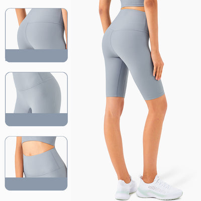 Shorts Yoga Cintura Alta Efecto Melocotón - Diseño Europeo Americano - Image 16