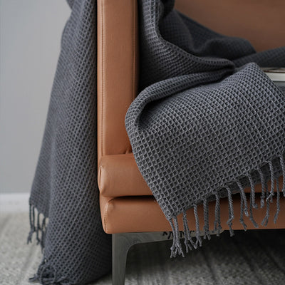 Manta Decorativa Gris Oscuro para Sofá y Cama - Image 10