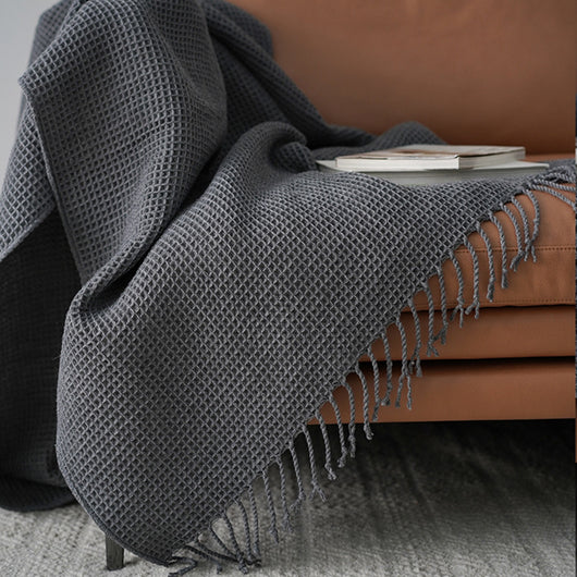Manta Decorativa Gris Oscuro para Sofá y Cama - Image 11