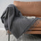 Manta Decorativa Gris Oscuro para Sofá y Cama
