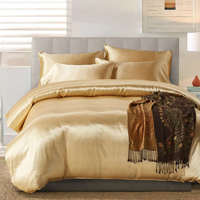 Juego de Cama Satin Lujo 3 Piezas - Colores Sólidos Sedosos - Image 8