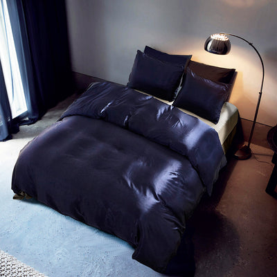 Juego de Cama Satin Lujo 3 Piezas - Colores Sólidos Sedosos - Image 9