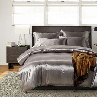 Juego de Cama Satin Lujo 3 Piezas - Colores Sólidos Sedosos - Image 12