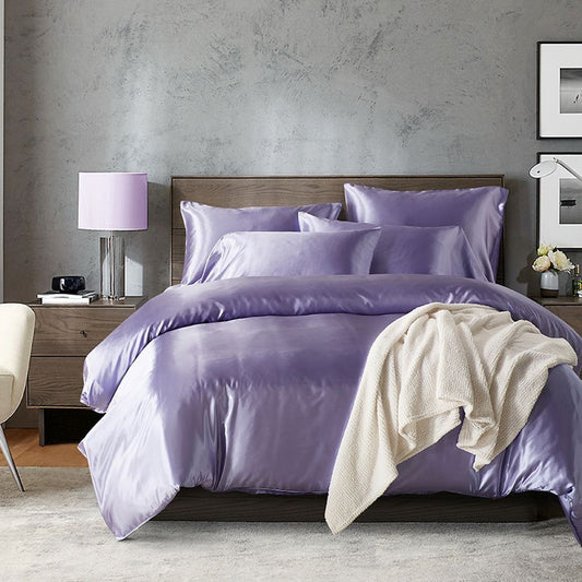 Juego de Cama Satin Lujo 3 Piezas - Colores Sólidos Sedosos - Image 2