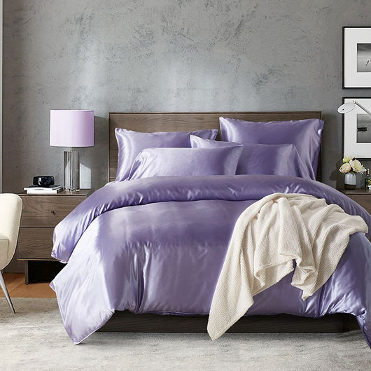 Juego de Cama Satin Lujo 3 Piezas - Colores Sólidos Sedosos - Image 2