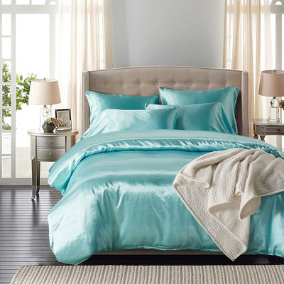 Juego de Cama Satin Lujo 3 Piezas - Colores Sólidos Sedosos - Image 6