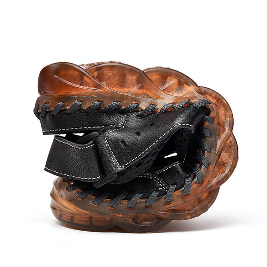 Sandalias de Cuero Vacuno con Suela Flexible - Cómodas y Transpirables para Pies Anchos - Image 3