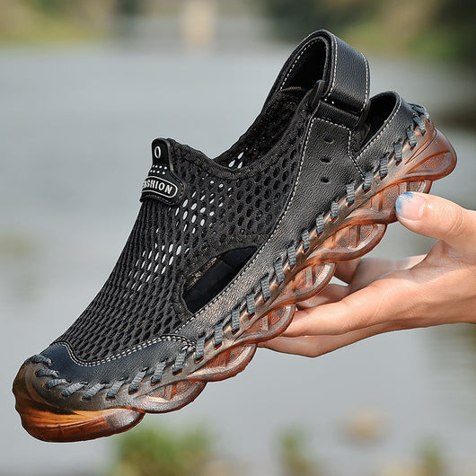 Sandalias de Cuero Vacuno con Suela Flexible - Cómodas y Transpirables para Pies Anchos - Image 4