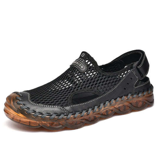 Sandalias de Cuero Vacuno con Suela Flexible - Cómodas y Transpirables para Pies Anchos
