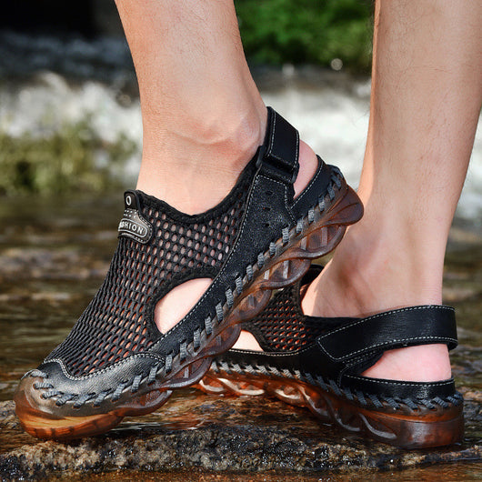 Sandalias de Cuero Vacuno con Suela Flexible - Cómodas y Transpirables para Pies Anchos - Image 5