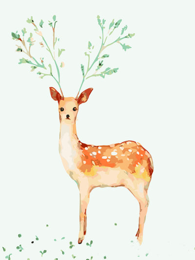 Cuadro Óleo Digital 40x50 Paisaje Animal Pintado a Mano para Sala y Porche