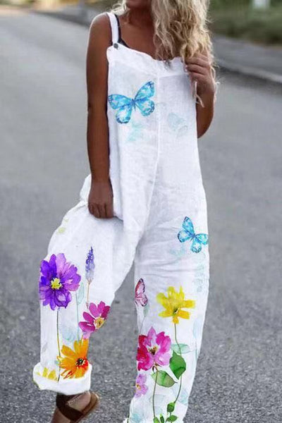 Jumpsuit de Algodón y Lino Cintura Media para Mujer - Image 3