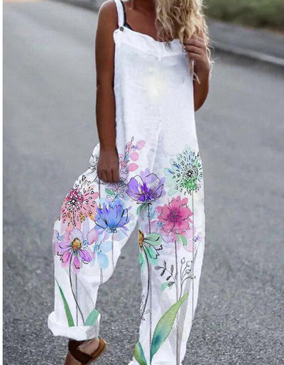 Jumpsuit de Algodón y Lino Cintura Media para Mujer - Image 5
