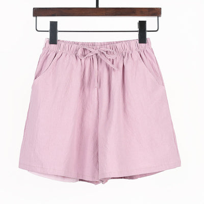 Shorts Casuales de Algodón y Lino Sueltos y Cómodos - Image 20
