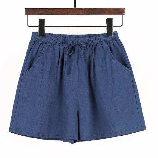 Shorts Casuales de Algodón y Lino Sueltos y Cómodos - Image 18