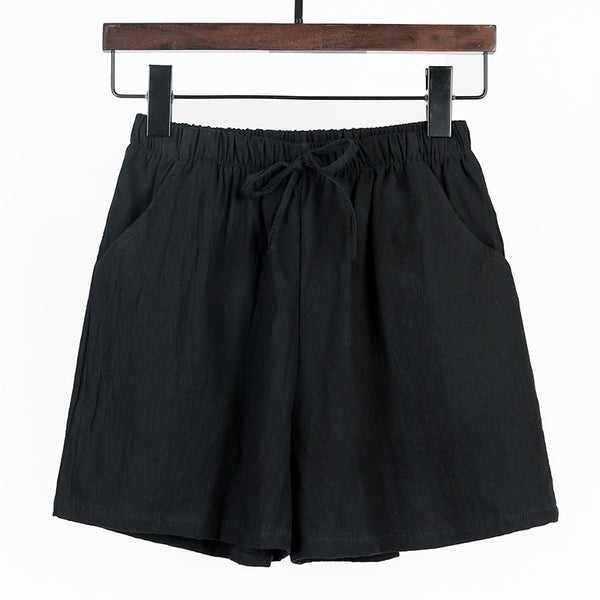 Shorts Casuales de Algodón y Lino Sueltos y Cómodos
